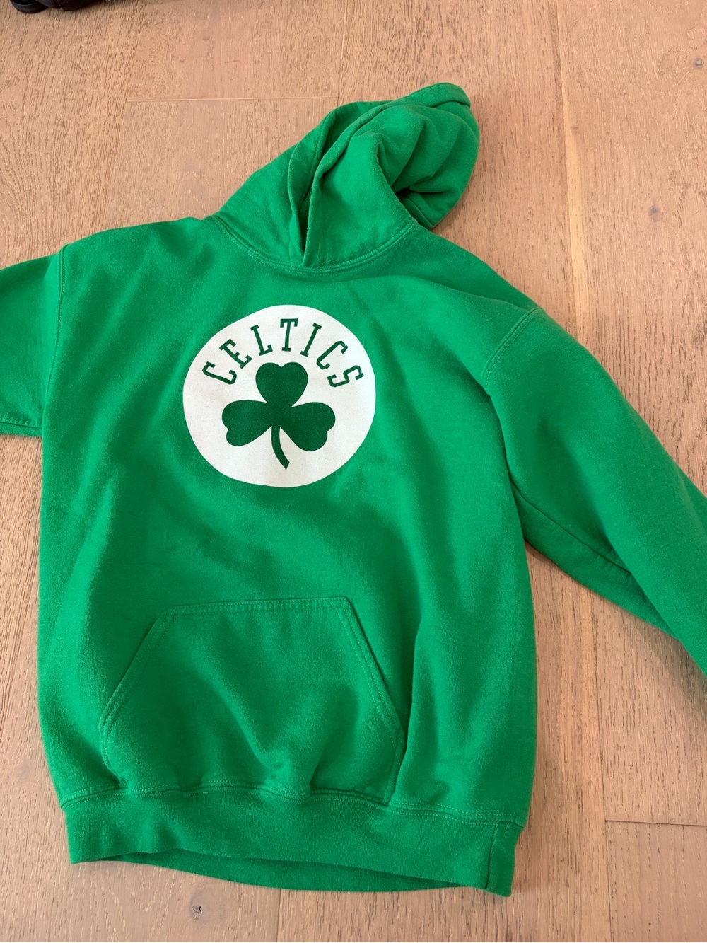 Celtics Green Pullover Hoodie with Shamrock Logo